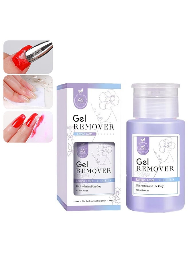 إيه إس محسن جل الأظافر 160 مل، مزيل جل الأظافر السريع، مزيل جل الأظافر الاحترافي، يزيل أحمر الأظافر بسهولة وسرعة في 3-5 دقائق دون إتلاف الأظافر. - Image 1